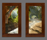 Photo Mural 8fkL_2-22x40vr_rustic_walnut